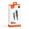 Juo 240W Dijital Led Ekranlı E-Mark Çipli PD 3.1 USB Type-C to Type-C Hızlı Şarj ve Data Kablosu 2 Metre
