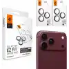 Spigen iPhone 18 Pro Max / 18 Pro ile Uyumlu Kamera Lens Koruyucu Cam Kolay Kurulum Glas.tR EZ Fit Optik Pro (2 Adet) Dark Cherry - AGL12044