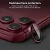 Spigen iPhone 18 Pro Max / 18 Pro ile Uyumlu Kamera Lens Koruyucu Cam Kolay Kurulum Glas.tR EZ Fit Optik Pro (2 Adet) Dark Cherry - AGL12044