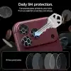Spigen iPhone 18 Pro Max / 18 Pro ile Uyumlu Kamera Lens Koruyucu Cam Kolay Kurulum Glas.tR EZ Fit Optik Pro (2 Adet) Dark Cherry - AGL12044