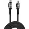 Juo 60W USB Type-C to Type-C Örgülü PD Hızlı Şarj ve Data Kablosu 2 Metre