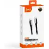 Juo 60W USB Type-C to Type-C Örgülü PD Hızlı Şarj ve Data Kablosu 2 Metre