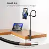 Juo 70 CM Akrobat Esnek Tablet ve Telefon Tutucu Stand Siyah