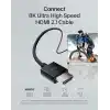 Belkin Yüksek kaliteli Ultra Highspeed HDMI-2.1 kablo, 4K/Dolby Vision HDR, Apple TVden optimum oynatma, 2,2 m – siyah