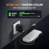 Juo 20000mAh 130W LED Ekranlı USB-A + Type-C Kablolu Powerbank Taşınabilir Hızlı Şarj Cihazı