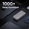 Juo 20000mAh 130W LED Ekranlı USB-A + Type-C Kablolu Powerbank Taşınabilir Hızlı Şarj Cihazı