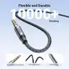 Ugreen 3.5mm Hi-Fi Erkek to Erkek TRRS Aux Ses ve Mikrofon Kablosu 2 Metre