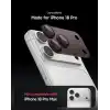 Spigen iPhone 18 Pro ile Uyumlu Kamera Lens Koruyucu Tam Kaplayan Cam Kolay Kurulum Glas.tR EZ Fit Optik Pro XL Dark Cherry - AGL12036