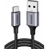 UGREEN 2.0 A USB-A & USB-C Örgülü Şarj ve Data Kablosu, 25 Santimetre, Siyah, 60124
