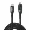Juo 27W Dijital Led Ekranlı USB Type-C to Lightning iPhone iPad Hızlı Şarj ve Data Kablosu 1 Metre