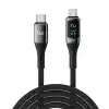 Juo 27W Dijital Led Ekranlı USB Type-C to Lightning iPhone iPad Hızlı Şarj ve Data Kablosu 1 Metre