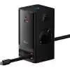OS-Baseus PowerCombo Dijital Priz 2AC+1U+1C+Geri Çekilebilir-C 65W 1.5m Güç Kablosu ile AB Siyah