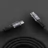 Juo 240W 5A E-Mark Çipli Örgülü USB PD Type-C to Type-C Hızlı Şarj ve Data Kablosu 1 Metre