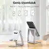 Juo Alüminyum Katlanabilir Metal Masaüstü Telefon Tutucu Standı Gümüş