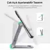 Juo Alüminyum Katlanabilir Metal Masaüstü Telefon Tutucu Standı Gümüş