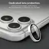Spigen iPhone 18 Pro Max / 18 Pro ile Uyumlu Kamera Lens Koruyucu Cam Kolay Kurulum Glas.tR EZ Fit Optik Pro (2 Adet) Silver - AGL12046