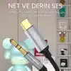 VegGieg USB Type-C to 3.5mm Aux Hi-Fi Ses Kablosu 1 Metre