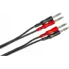 Hosa Dual 1/4 inç TRS (M) - 1/4 inç TRS (M) Balanslı Kablo 2 m (CSS-202)