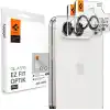 Spigen iPhone Duo ile Uyumlu Kamera Lens Koruyucu Cam Kolay Kurulum Glas.tR EZ Fit Optik Pro (2 Adet) White - AGL12012