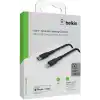 Belkin Örgülü USB-C - Lightning Kablosu (Hızlı Şarj Kablosu) Hızlı Şarj MFi Sertifikalı USB-C Kablosu (1m, Siyah)