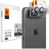 Spigen iPhone Duo ile Uyumlu Kamera Lens Koruyucu Cam Kolay Kurulum Glas.tR EZ Fit Optik Pro (2 Adet) Black - AGL12011