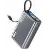 Juo 25000mAh 100W LED Ekranlı Type-C Kablolu Powerbank USB-A + USB-C Macbook Notebook Telefon Taşınabilir PD Hızlı Şarj Cihazı