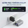 Juo 25000mAh 100W LED Ekranlı Type-C Kablolu Powerbank USB-A + USB-C Macbook Notebook Telefon Taşınabilir PD Hızlı Şarj Cihazı