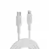 Juo 27W USB Type-C to Lightning iPhone iPad ile Uyumlu Silikon Hızlı Şarj ve Data Kablosu Beyaz 2 Metre