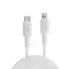 Juo 27W USB Type-C to Lightning iPhone iPad ile Uyumlu Silikon Hızlı Şarj ve Data Kablosu Beyaz 2 Metre