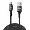 Juo 66W USB-A to Type-C Örgülü Hızlı Şarj ve Data Kablosu 1 Metre