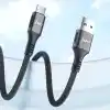 Juo 66W USB-A to Type-C Örgülü Hızlı Şarj ve Data Kablosu 1 Metre