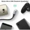 Ugreen Örgülü Micro-USB & USB-A Data ve Şarj Kablosu, 1.5 Metre, Siyah