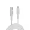 Juo 60W USB Type-C to Type-C Silikon Hızlı Şarj ve Data Kablosu Beyaz 2 Metre