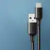 UGREEN 2.0 A USB-A & USB-C, Şarj ve Data Kablosu, 25 Santimetre, Siyah, 60114
