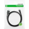 UGREEN 2.0 A USB-A & USB-C, Şarj ve Data Kablosu, 25 Santimetre, Siyah, 60114