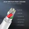 Ugreen iPhone Lightning 2.4A Data ve Şarj Kablosu Siyah 1 Metre