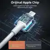 Ugreen iPhone Lightning 2.4A Data ve Şarj Kablosu Siyah 1 Metre
