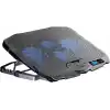 Claws Tornado 4x Turbo LED Fan - Ayarlabilir Fan Hızı & 6 Farklı Stand Yükseklik Kademesi - 2 USB Portlu - Metal Mesh Zemin - LCD Ekranlı Notebook Soğutucu - Siyah (9-17 Boyut Destekli)