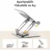 Juo 360° Dönebilen Alüminyum Tablet Standı Yükseklik ve Eğim Ayarlı Metal Tablet Tutucu iPad Pro 13 12 11 Air Mini 5 4 3 Telefon E-Okuyucu Uyumlu