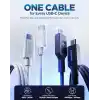 Spigen USB-C to USB-C 1 Metre Kablo 100W Güç/PPS 2.0 Super Hızlı Şarj / 5 Gbps (E-Marker Çip) Data Hızı/USB 3.2 Type-C Ekstra Dayanıklı MFI Lisanslı White - ACA08774