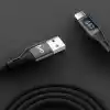 Juo 66W Dijital Led Ekranlı Örgülü USB-A to USB Type-C Hızlı Şarj ve Data Kablosu 2 Metre