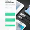 Ugreen, MFi Lisanslı USB-A & Lightning Örgülü Data ve Şarj Kablosu, 1.5 Metre, Beyaz