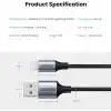 Ugreen, MFi Lisanslı USB-A & Lightning Örgülü Data ve Şarj Kablosu, 1.5 Metre, Beyaz
