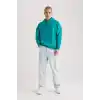 DeFacto Oversıze Kapüşonlu Sweatshirt B7849AXNS Erkek