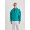 DeFacto Oversıze Kapüşonlu Sweatshirt B7849AXNS Erkek
