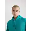 DeFacto Oversıze Kapüşonlu Sweatshirt B7849AXNS Erkek