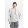 DeFacto Oversize Geniş Kalıp Kapüşonlu Sweatshirt