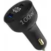 Juo 100W Led Ekranlı Type-C + USB-A Araç Şarj Aleti iPhone & Android & Notebook Araç içi Şarj Cihazı