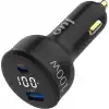 Juo 100W Led Ekranlı Type-C + USB-A Araç Şarj Aleti iPhone & Android & Notebook Araç içi Şarj Cihazı