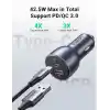 Ugreen 52.5 W Çift Port USB C-USB A PD-QC Hızlı Araç Şarj Cihazı